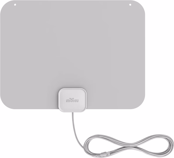 Image of the Mohu Leaf over-the-air (OTA) TV antenna.