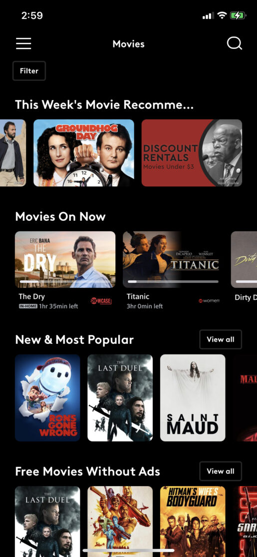 Cox Contour App A picture of the Cox Contour app for mobile viewing.
