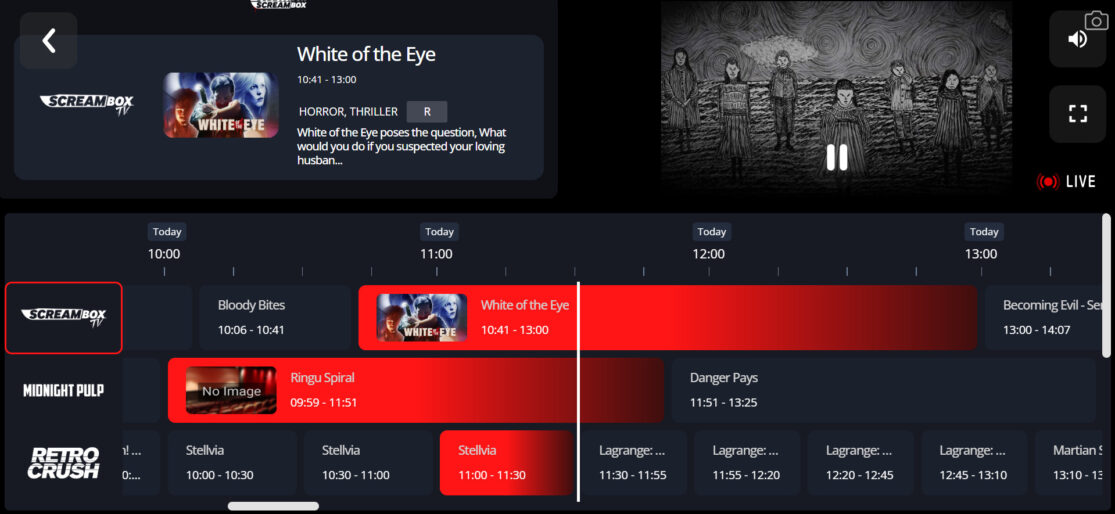 Screambox channel guide