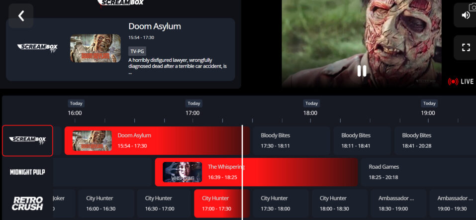 Screambox live TV guide