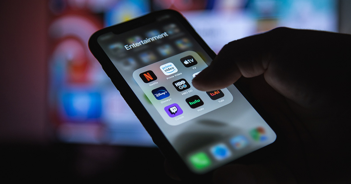 Smartphone with streaming apps