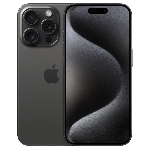 Image of back and front of a black iPhone