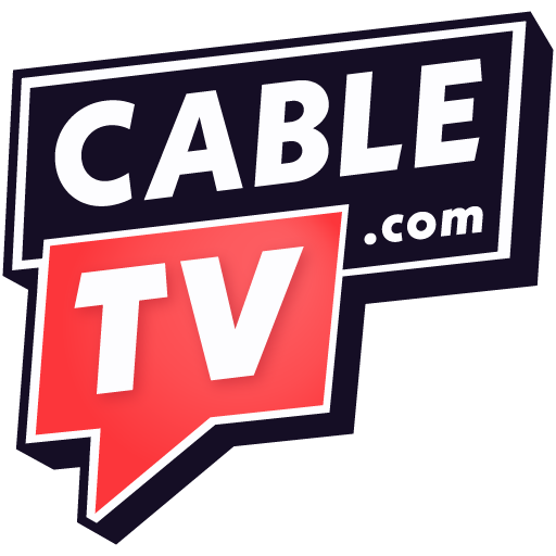CableTV.com logo with a TV and speech bubble stacked vertically.