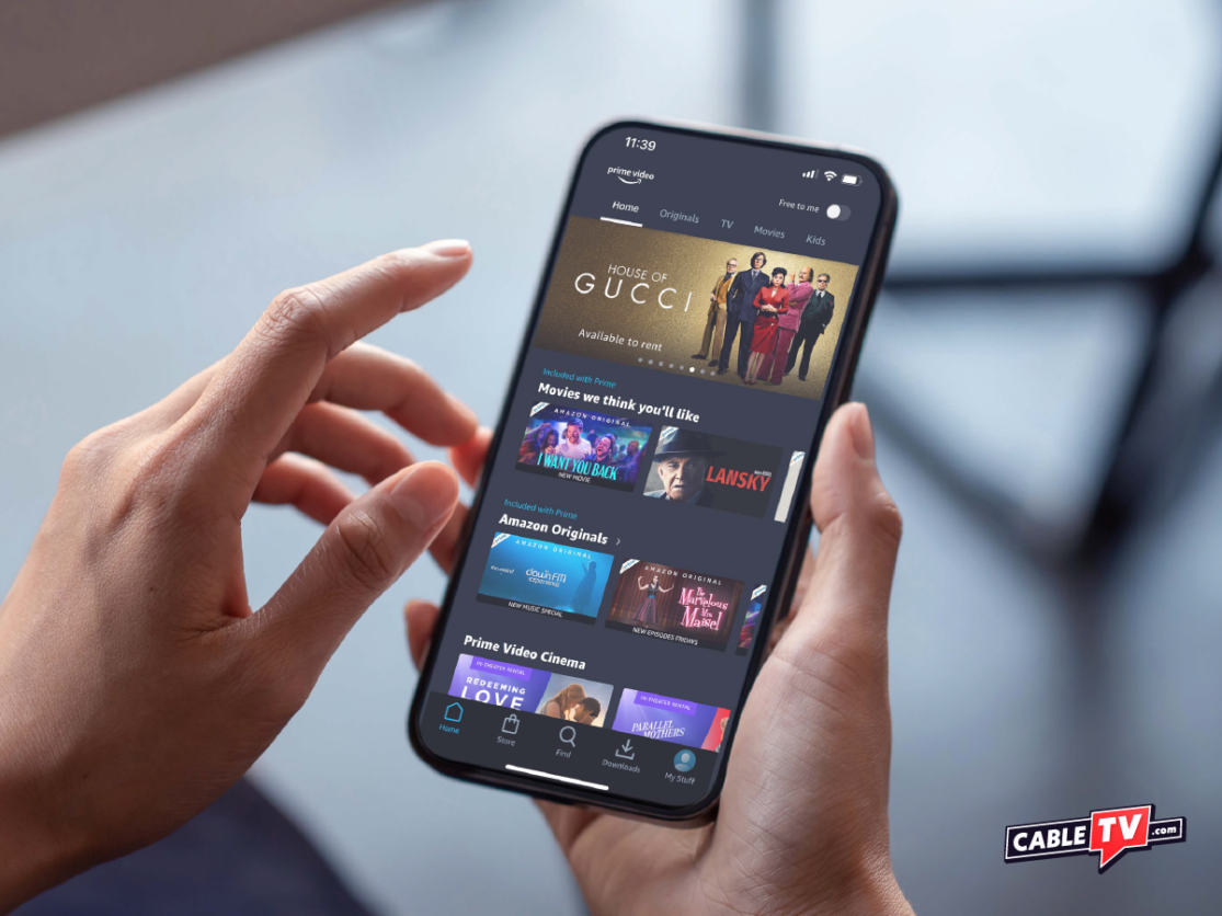 Amazon Prime Video on a mobile phone