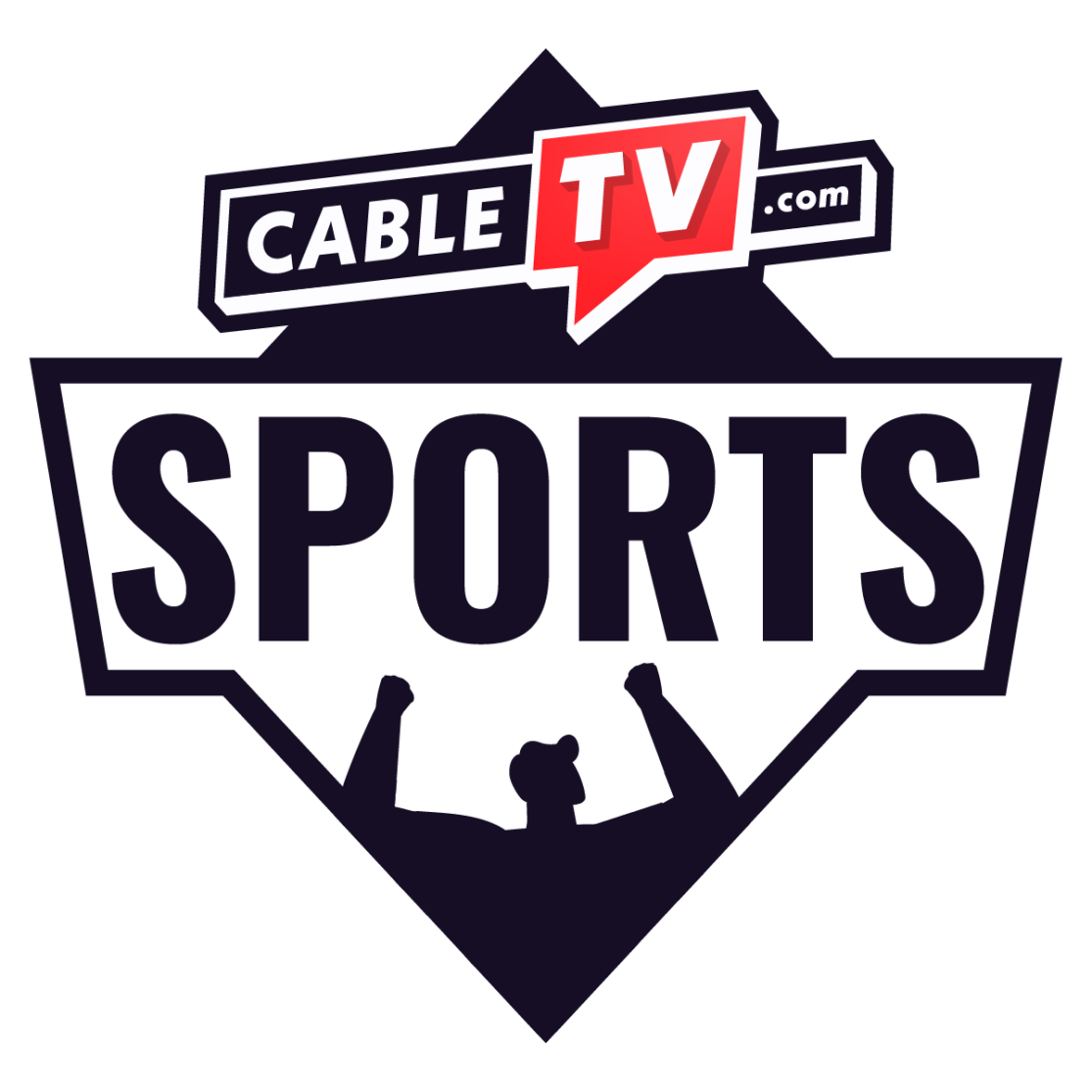 CTV Sports Logo CableTV.com Sports logo featuring animated athlete with raised hands.