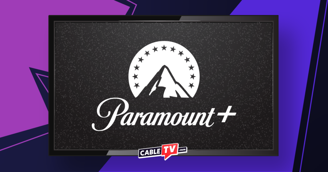 Paramount+ logo inside a TV