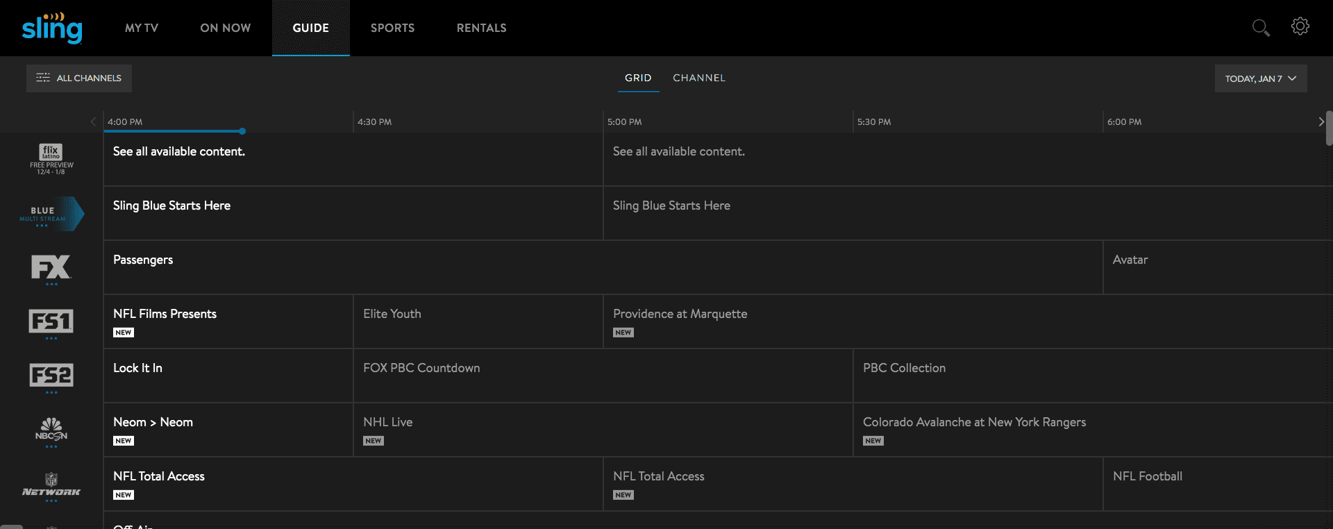 Sling TV channel guide | Cabletv.com