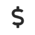 dollar sign icon Graphic of dollar sign