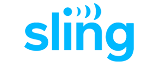The official light blue Sling TV logo.