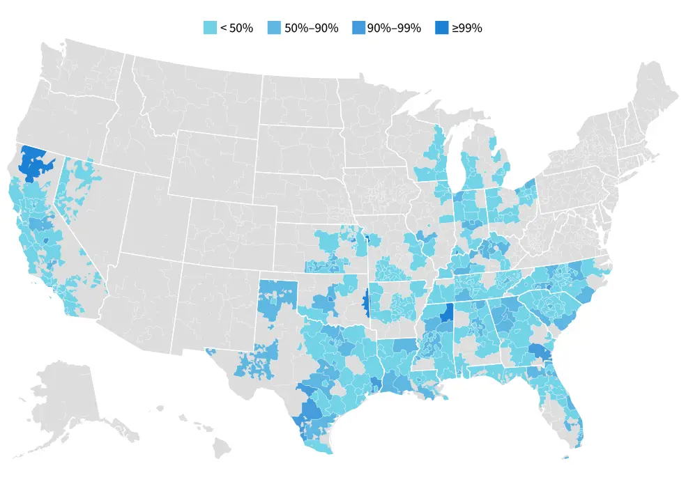 AT&T Internet Availabililty 5-12-24-100 AT&T Internet Availability Map