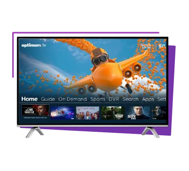 Image of Optimum app on a television