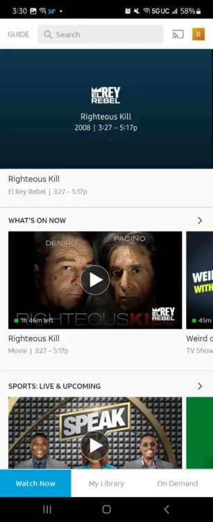 DIRECTV STREAM home page - Best Live TV Streaming Services A screenshot of the DIRECTV STREAM home page shows scheduled programming.