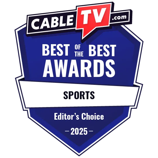 CableTV.com's 2025 Editor's Choice award badge for Sports.