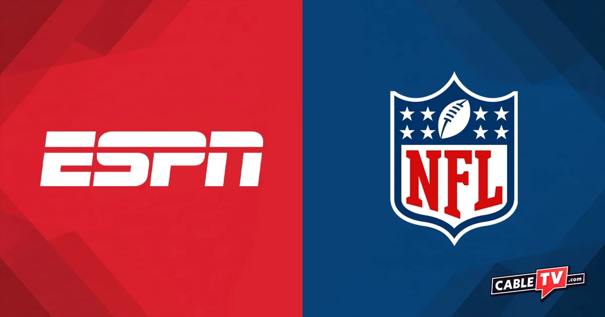 Logos for ESPN and the NFL shown together to represent the 2025 media deal involving NFL Network and TV rights.