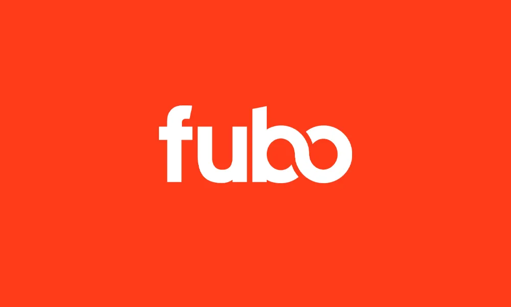The Fubo logo features white text on an orange background.