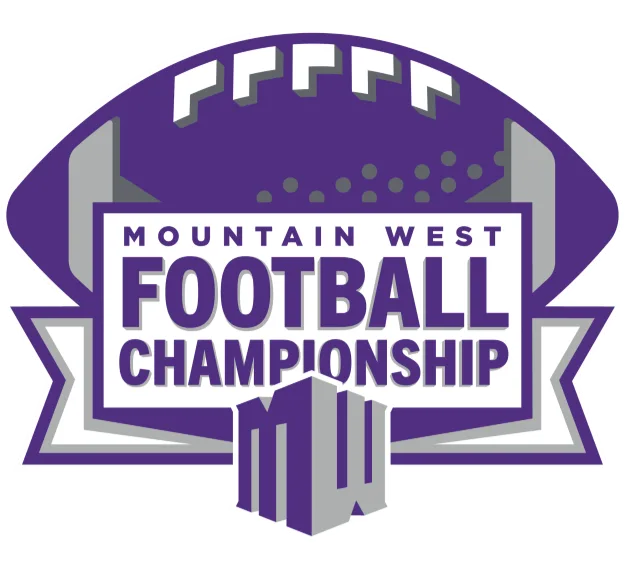 The purple and gray Mountain West Football Championship logo.
