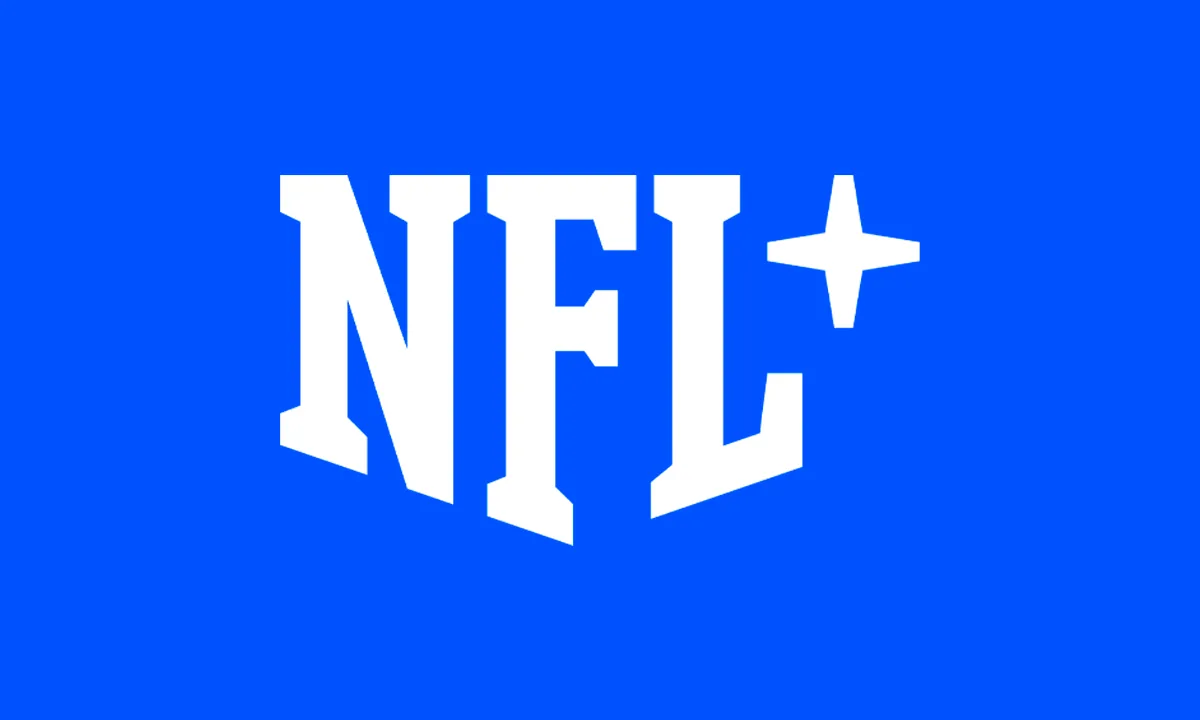 The NFL Plus logo on a blue background.