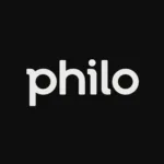 Philo - Best Live TV Streaming Services The Philo logo with white text on a black background.
