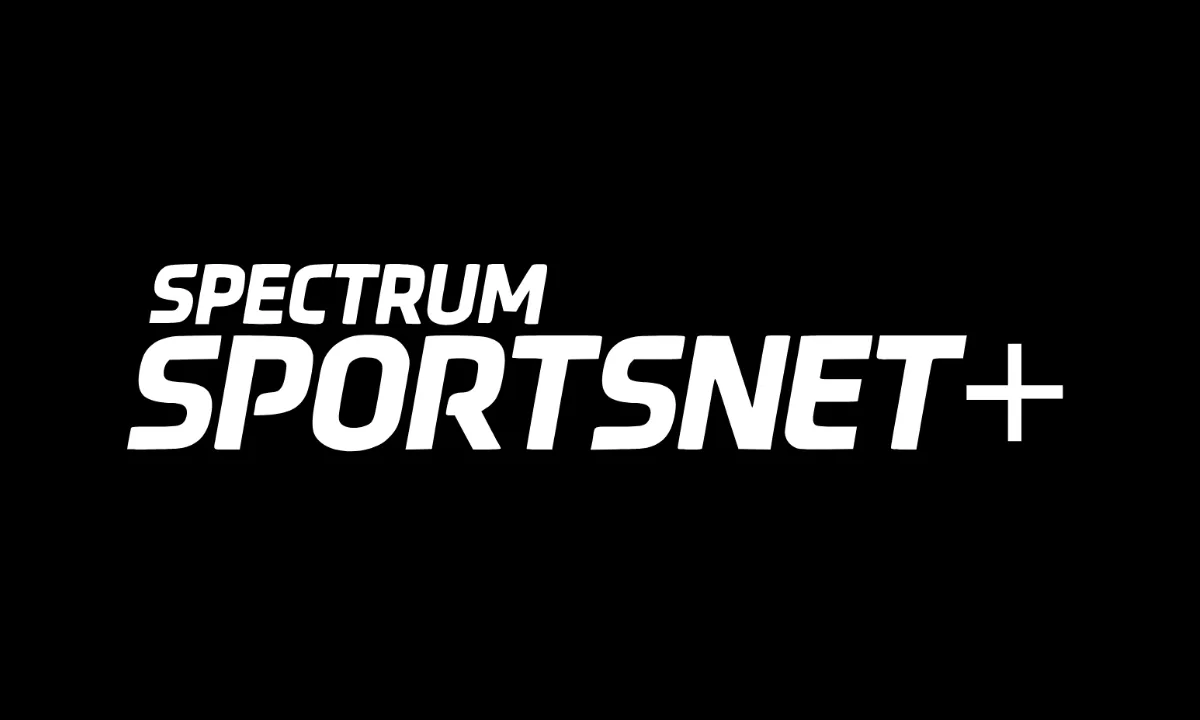 Spectrum SportsNet+ Logo The Spectrum SportsNet Plus logo on a black background.