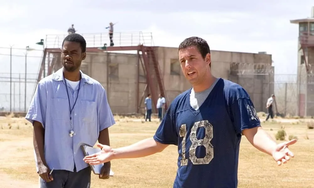 Chris Rock and Adam Sandler in The Longest Yard (2005).